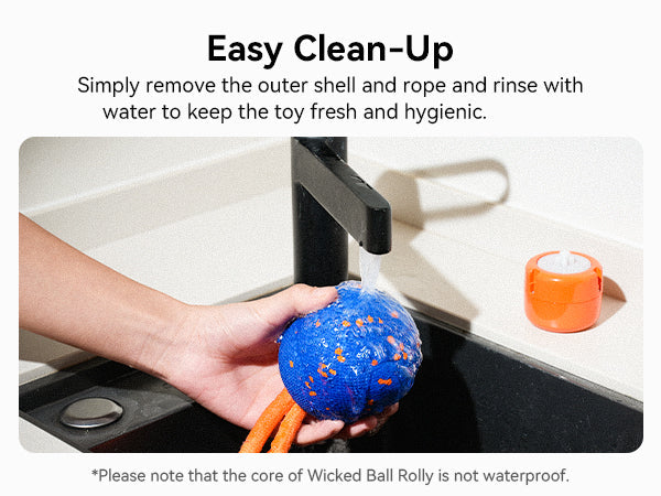 Cheerble Wicked Ball Rolly - Interactive Smart Dog Toy - Royal Blue