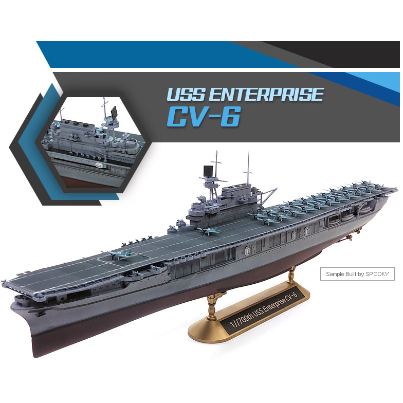 Academy 1/700 USS Enterprise CV-6 ''Battle of Midway''