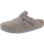 Womens Faux Leather Slip On Mules
