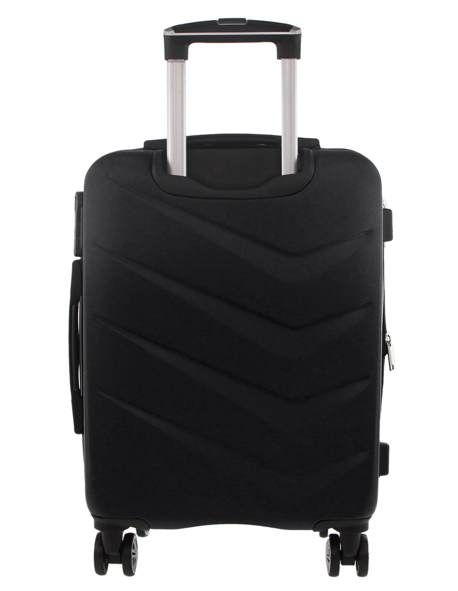 3pc Pierre Cardin Hard-Shell Suitcase Cabin Travel Luggage Set Black