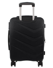 3pc Pierre Cardin Hard-Shell Suitcase Cabin Travel Luggage Set Black