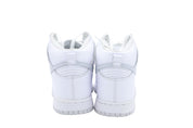 Nike Dunk High Top Sneakers in White Pure Platinum Leather