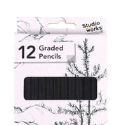 12pc Studio Works Graded Lead Pencils Assorted Grades Soft & Hard