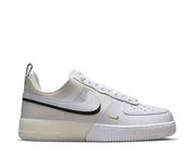Men's Nike Air Force 1 React DQ7669-100 White Sail Leather Sneaker Shoes NR6315 (9.5)