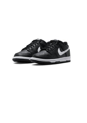 Kids Boy Dunk Low Sneaker Shoes In Black White