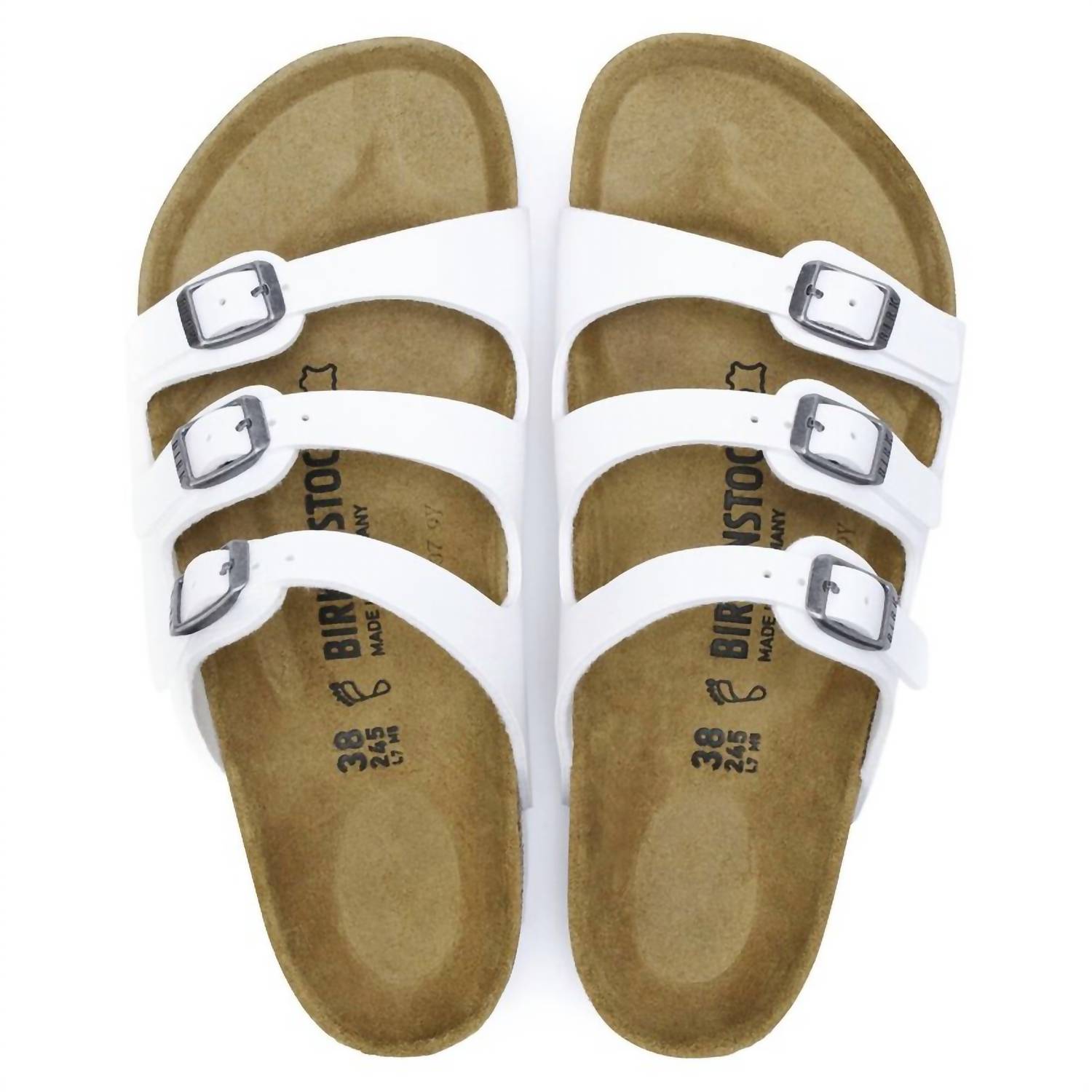 Women's Florida Narrow Sandal In Birkoflor White