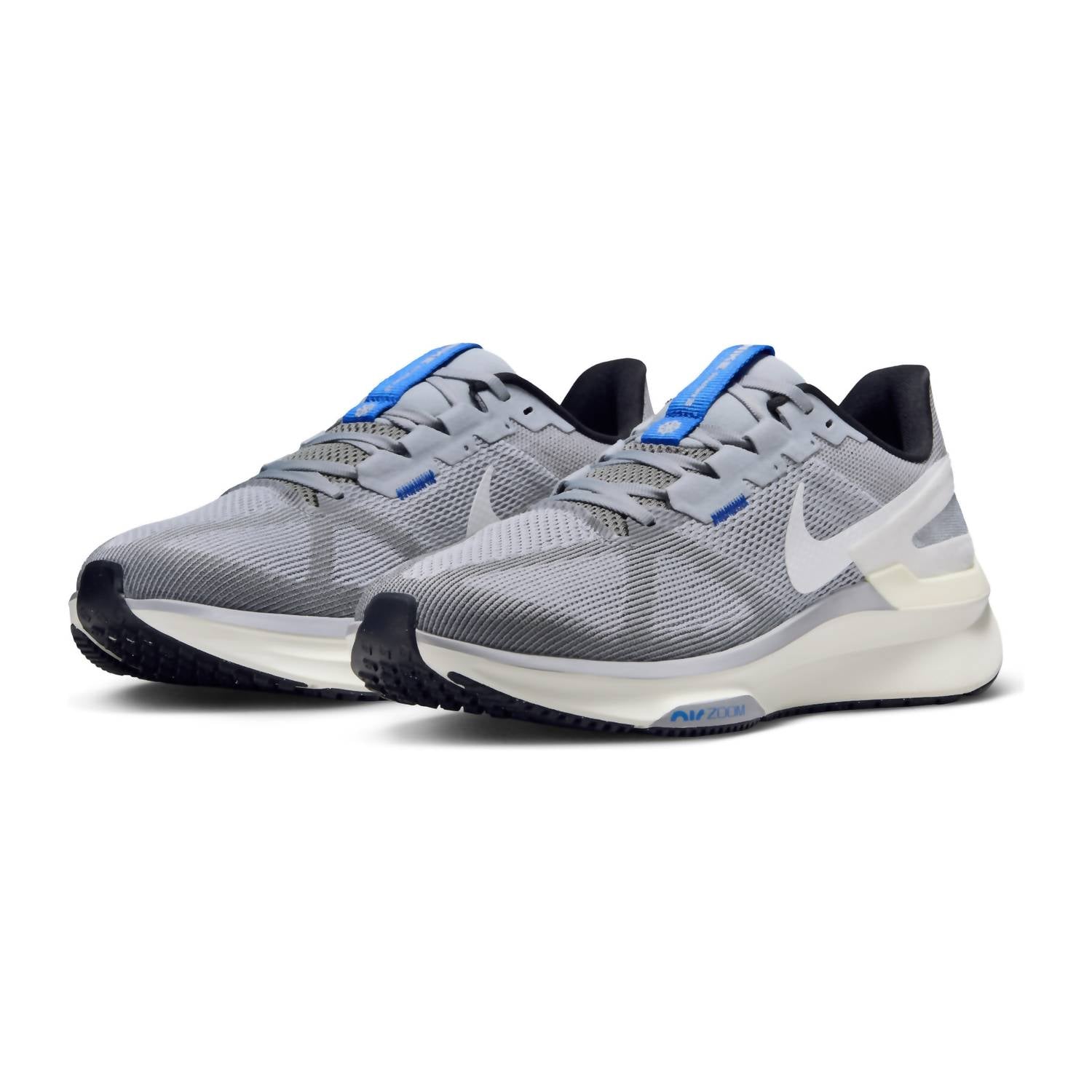 Men's Structure 25 Road Running Shoes In Smoke Grey/wolf Grey/sail/white