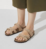 Women's Franca Leather Soft Footbed Sandals In Beige