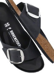 Black Madrid Big Buckle Sandals