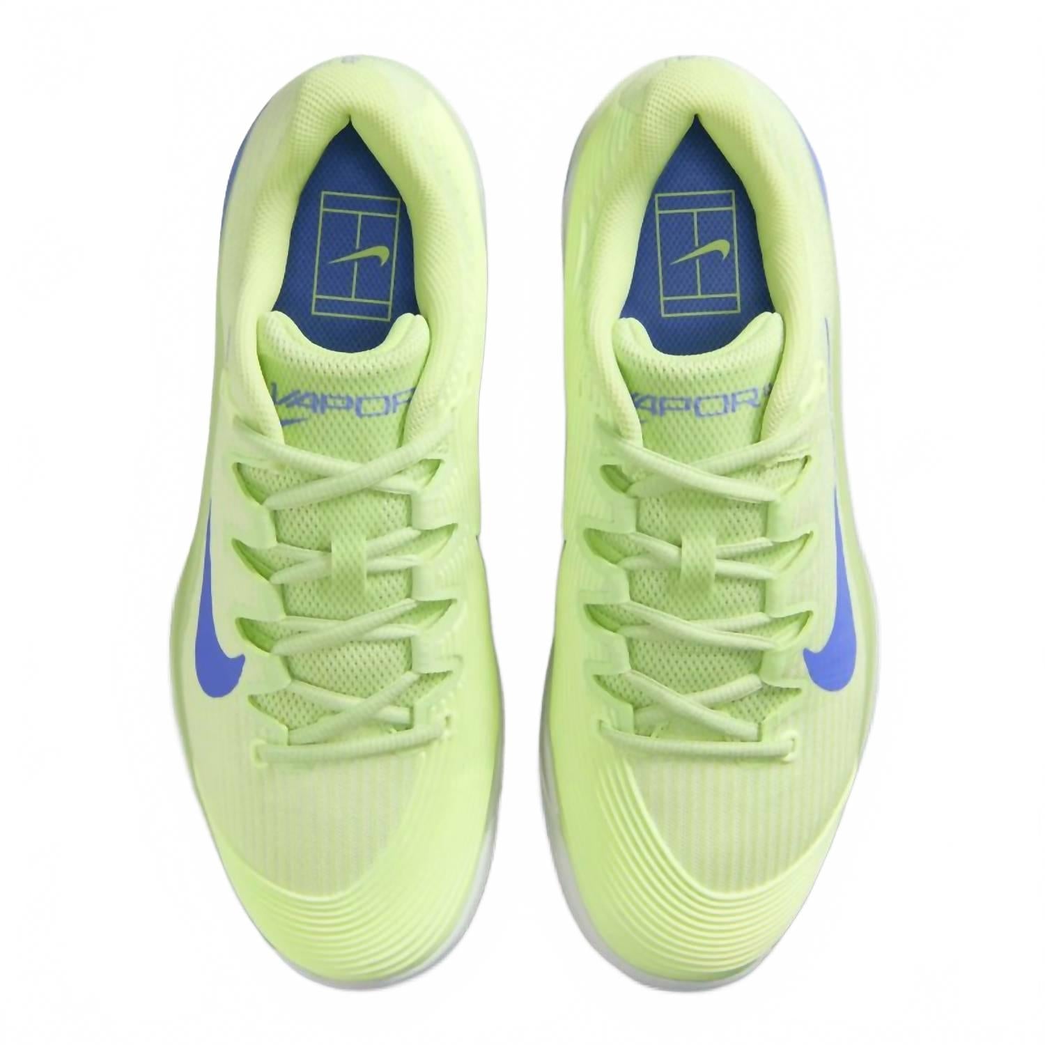 Women's Zoom Vapor 12 Hard Court Tennis Shoes In Light Liquid Lime/sapphire-White
