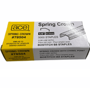 Ace 78504 Spring Crown Galvanised B8 1/4" 6mm Staples Box 5000