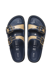 Natural Raffia Arizona Gold-Tone Sandals