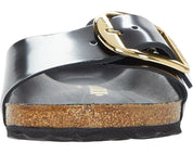 Women's Birkenstock Madrid Big Buckle 1022650 Black Leather Sandals ZOGG2056