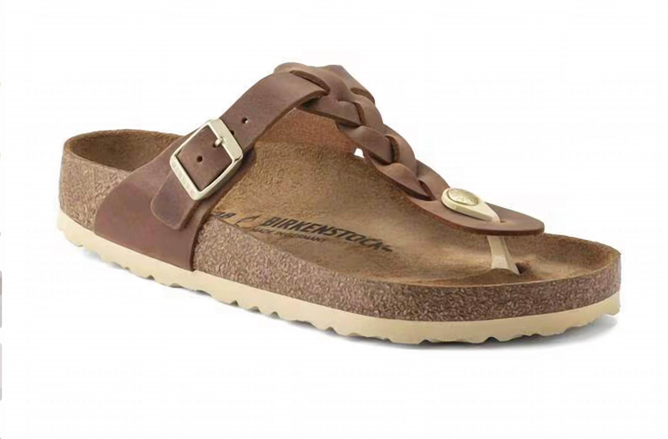 Women's Gizeh Braided Sandal In Cognac