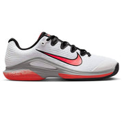 Women's Zoom Vapor 12 Hard Court Premium Tennis Shoes In White / Hot Lava / Wolf Grey