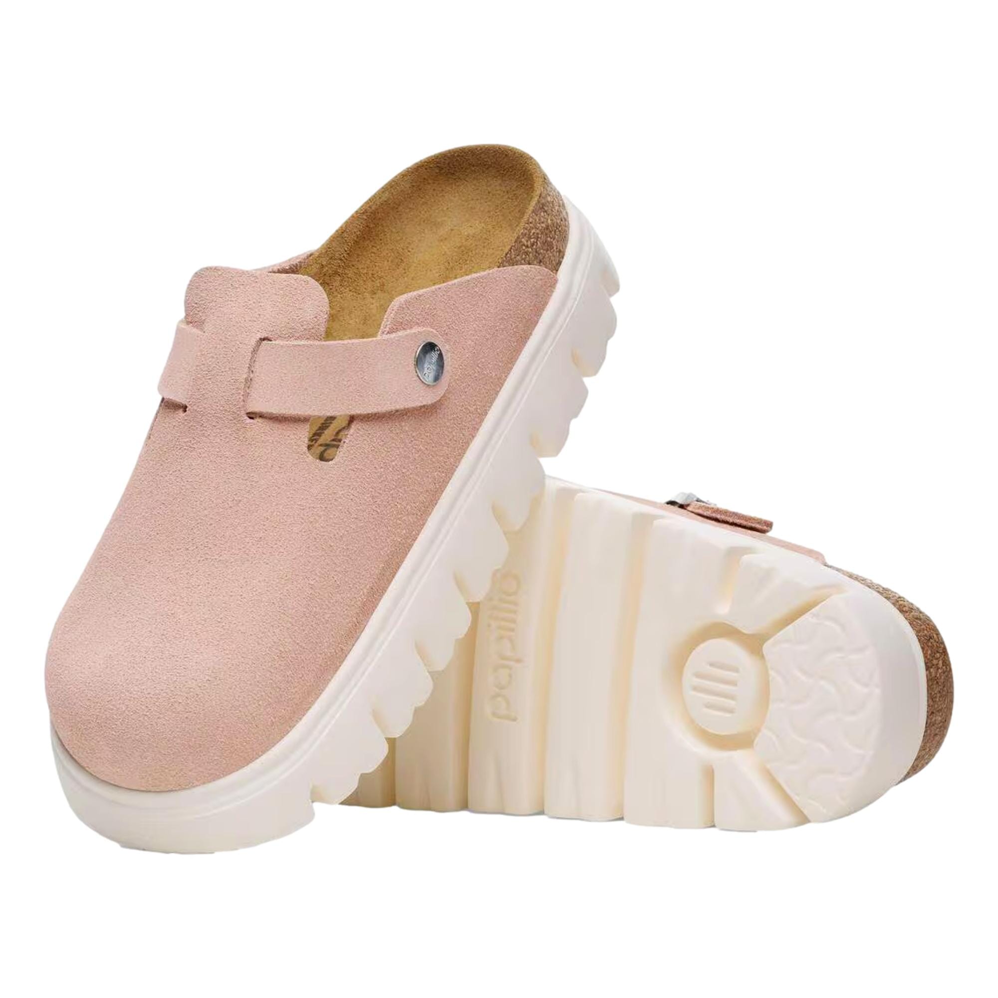 Women's Birkenstock Boston Pap Chunky Light Rose 1029125