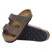 Men's Arizona Mixed Leather Sandal In Concrete Gray