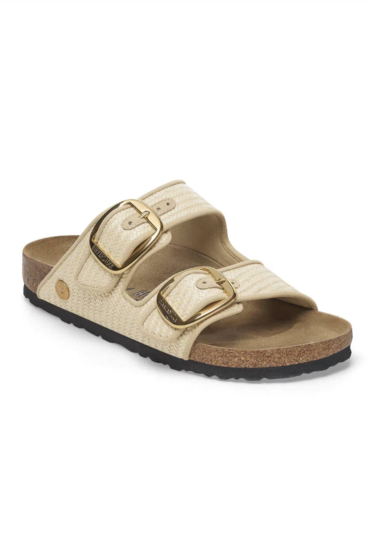 Women's Arizona Big Buckle Sandal In Textile Raffia Natural
