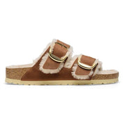 Women's Arizona Big Buckle Shearling Sandals In Cognac