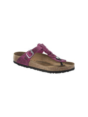 Women's Gizeh Braided Oiled Leather Sandals In Festival Fuchsia