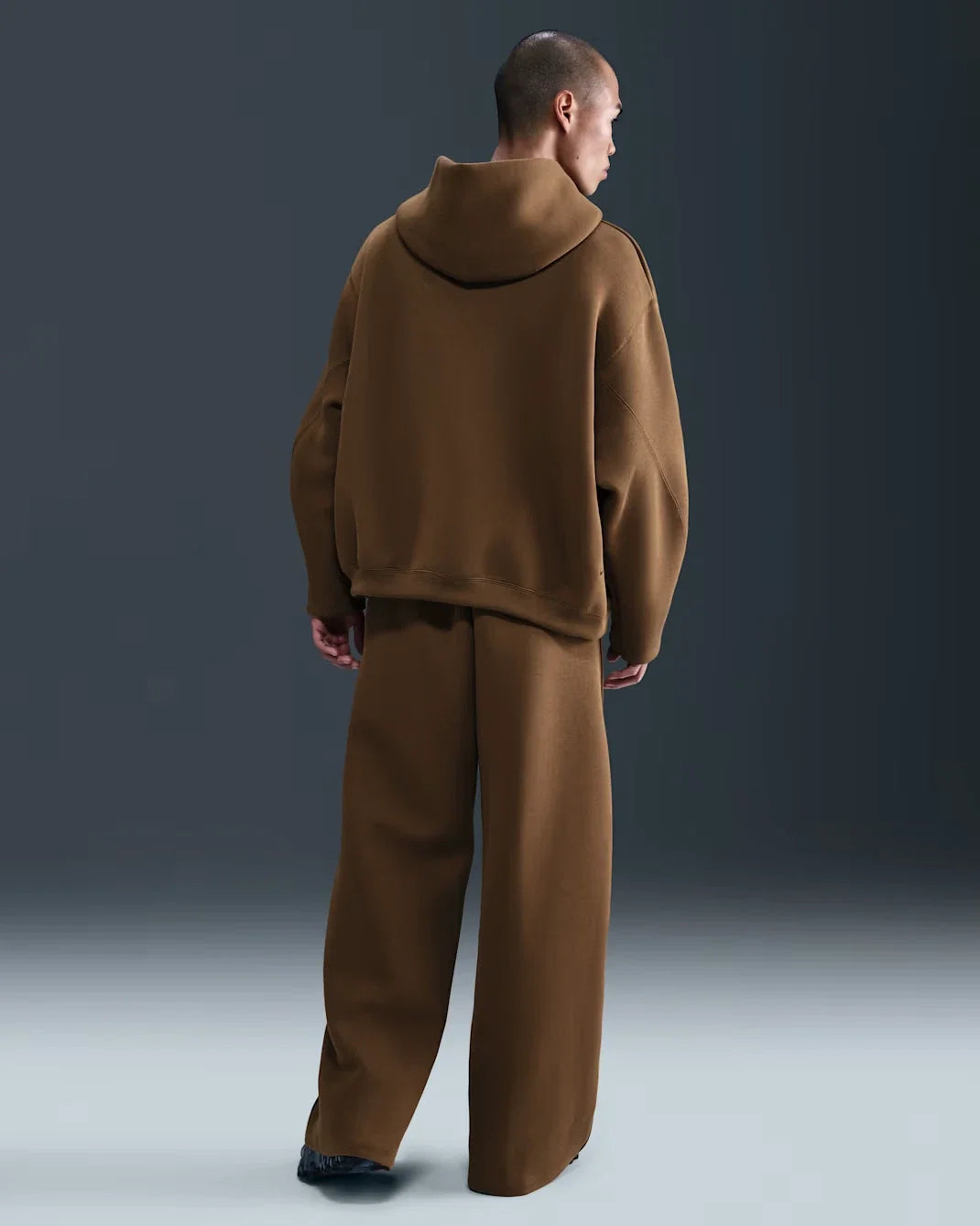 Nike Tech Fleece Hoodie Mens Mosswood Brown Kangaroo Pocket Pullover JAX1059