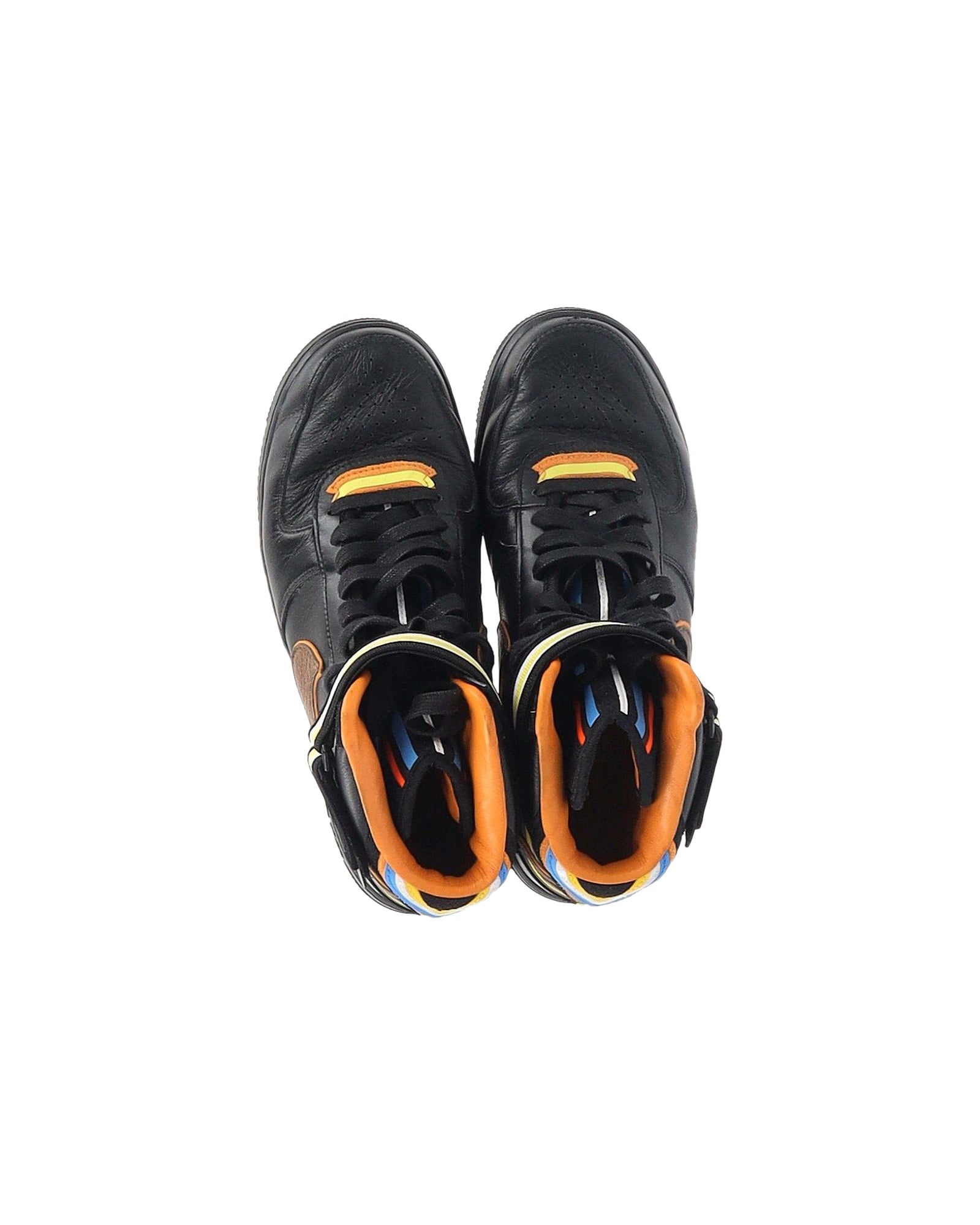 Nike x Ricardo Tisci Air Force 1 Mid Sneakers in Black Leather
