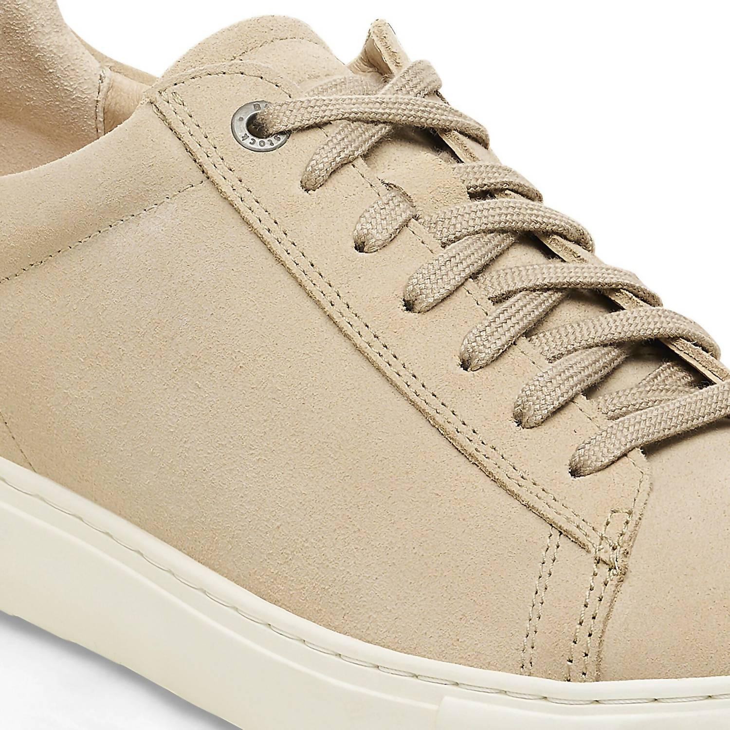 Women's Bend Leather Sneakers In Sandcastle