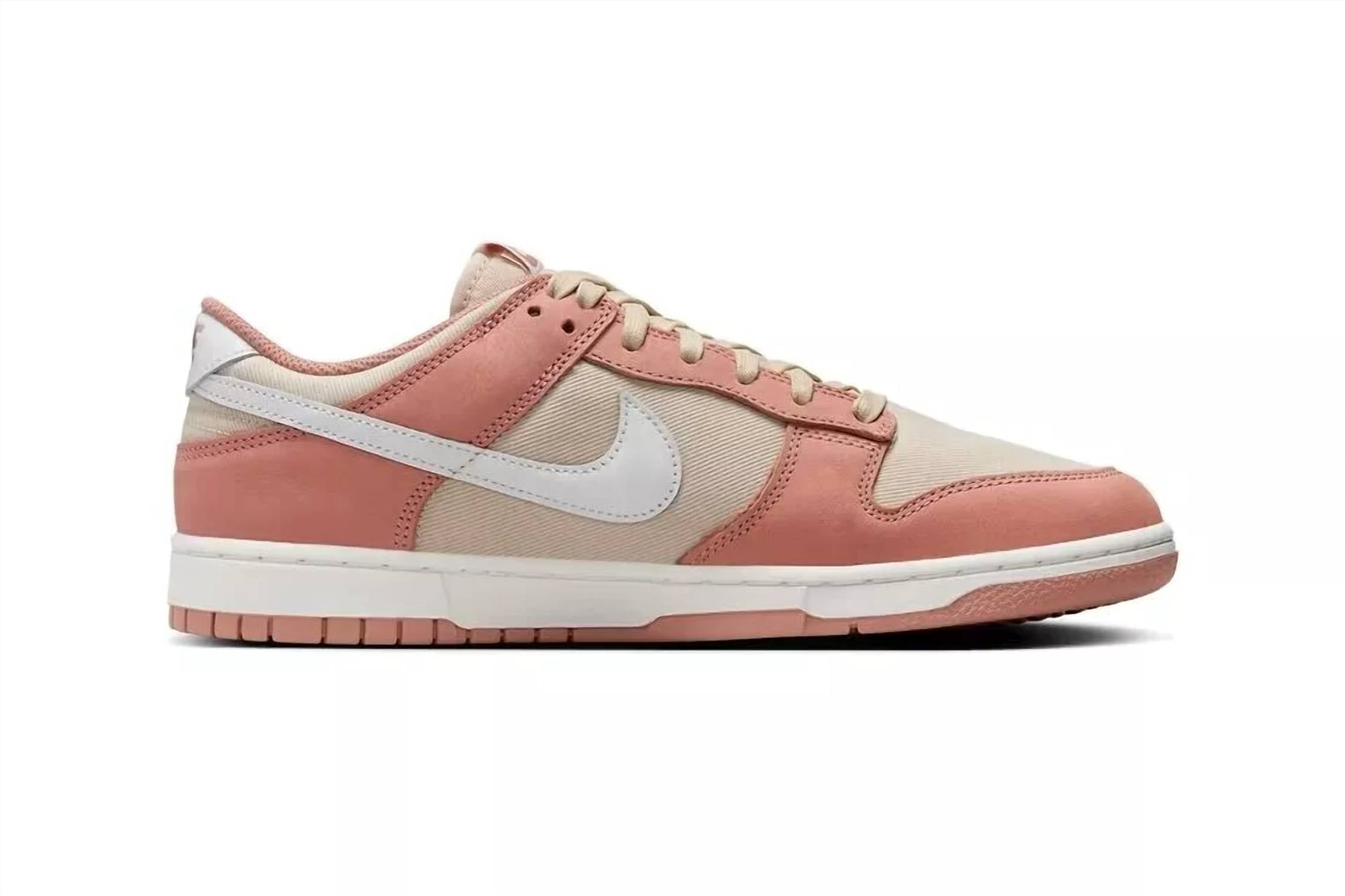 Men's Dunk Low Retro Premium Sneaker In Red Stardust/summit White/sanddrift