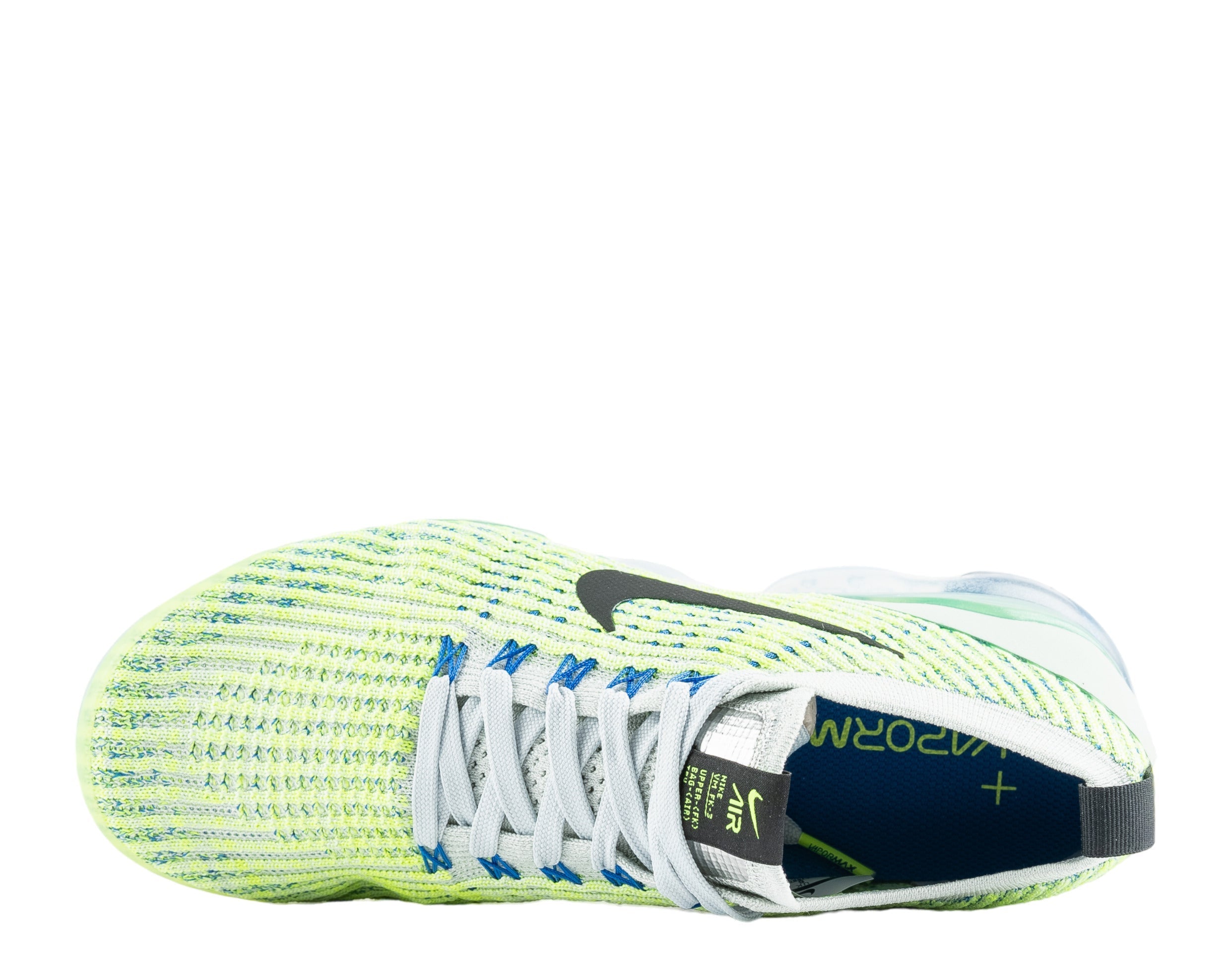 Men's Nike Air Max Vapormax Flyknit 3 Silver/Black-Volt Running Shoes AJ6900-005
