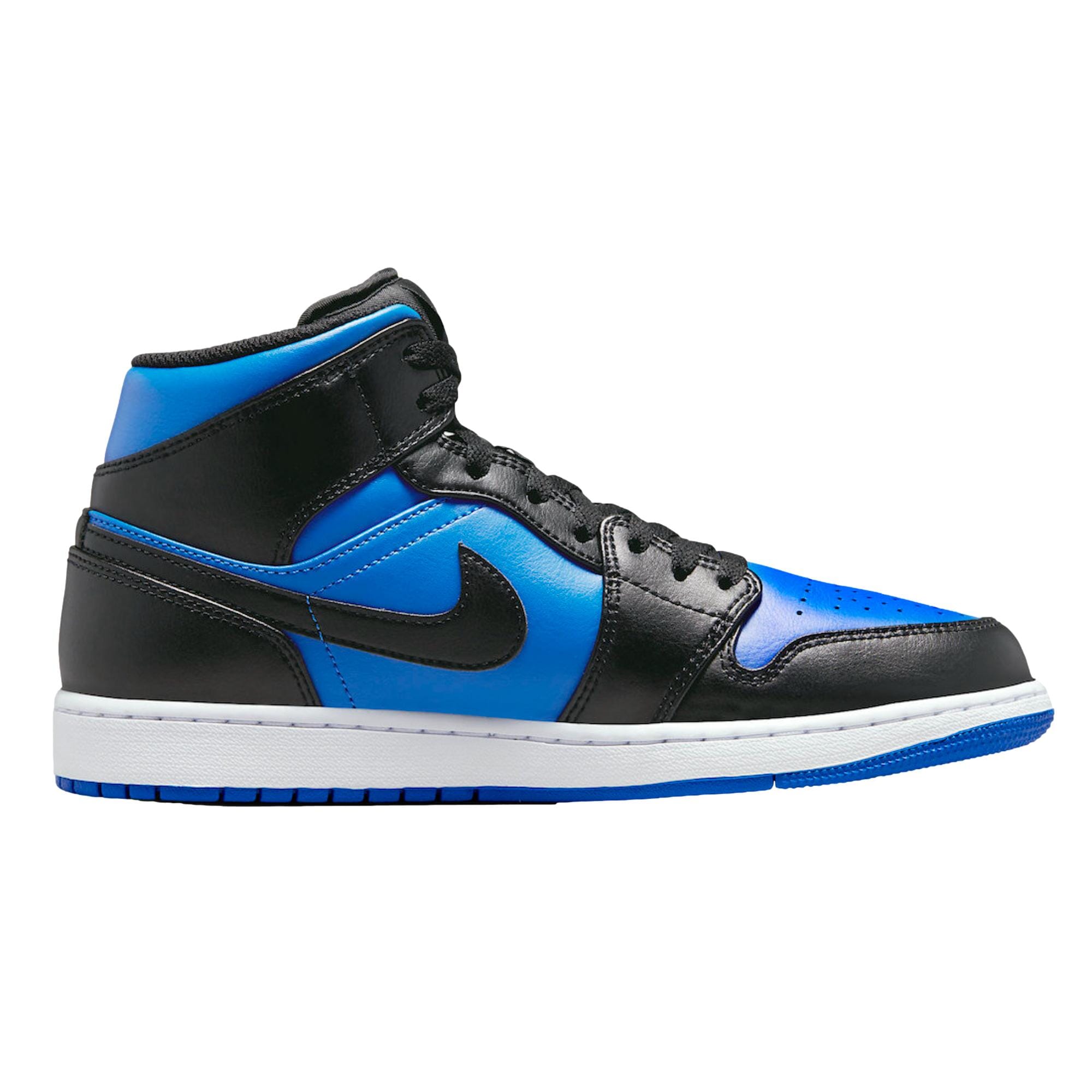 Men's Nike Air Jordan 1 Mid Black / Royal Blue / Black - White DQ8426-042