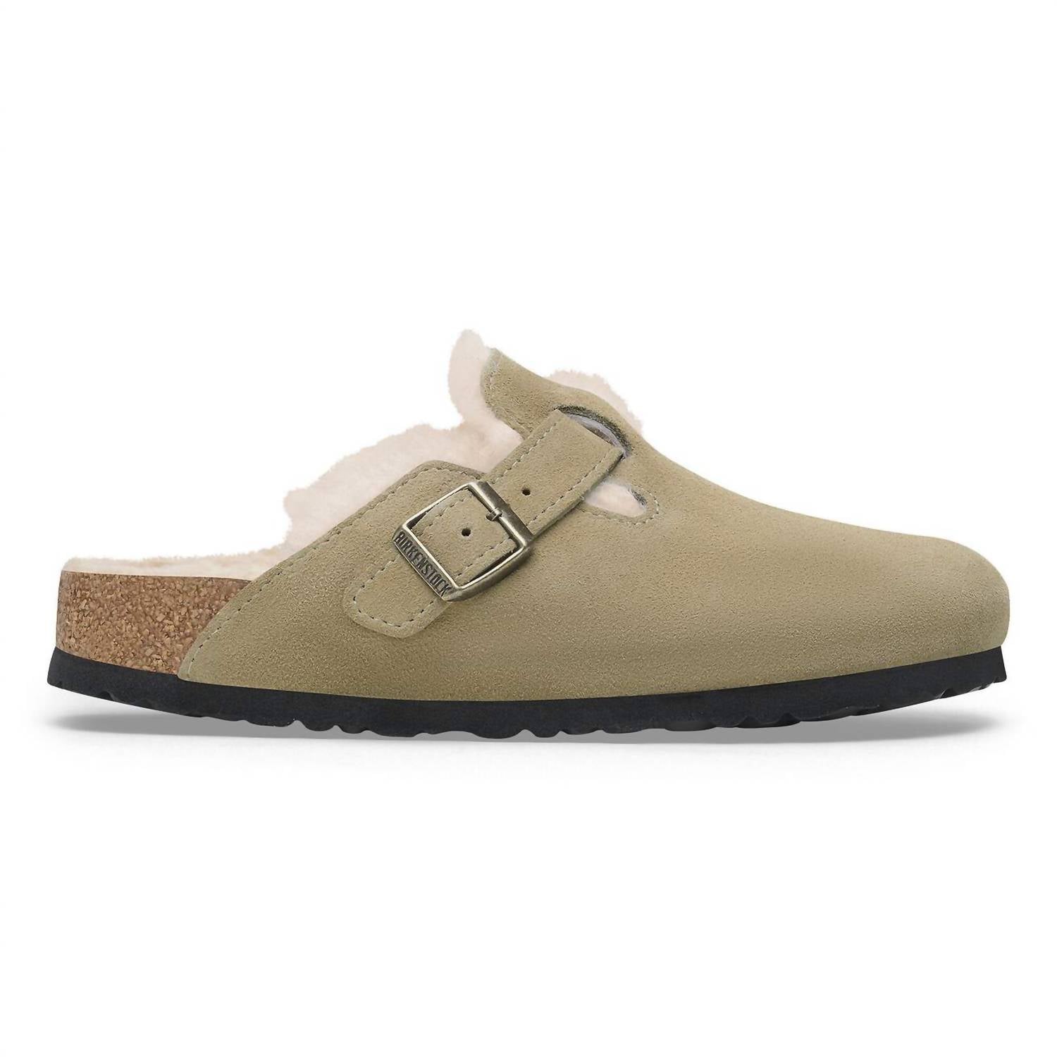 Women's Boston Shearling Clogs In Taupe