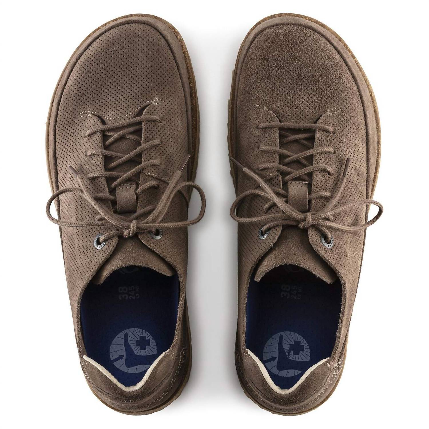Men's Honnef Low Suede Lace Up Shoes In Grey Taupe