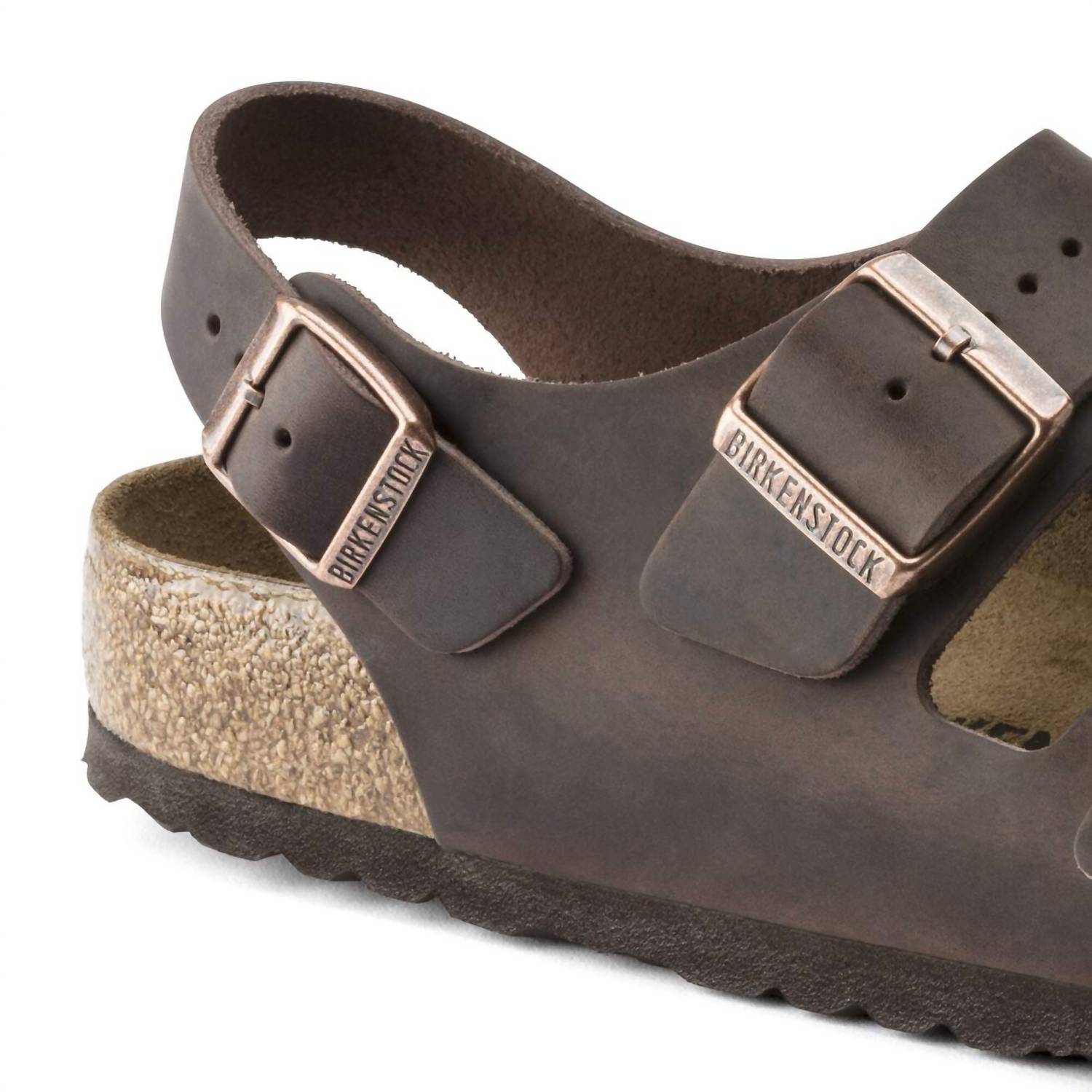 Unisex Milano Oiled Leather Sandals In Habana