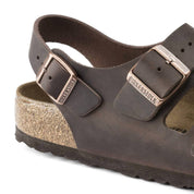Unisex Milano Oiled Leather Sandals In Habana