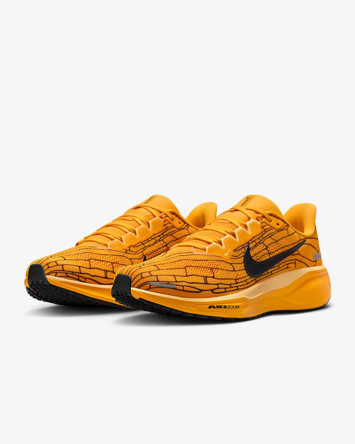 Men's Pegasus 41 Lv8 Road Running Shoes In University Gold/soft Yellow/black