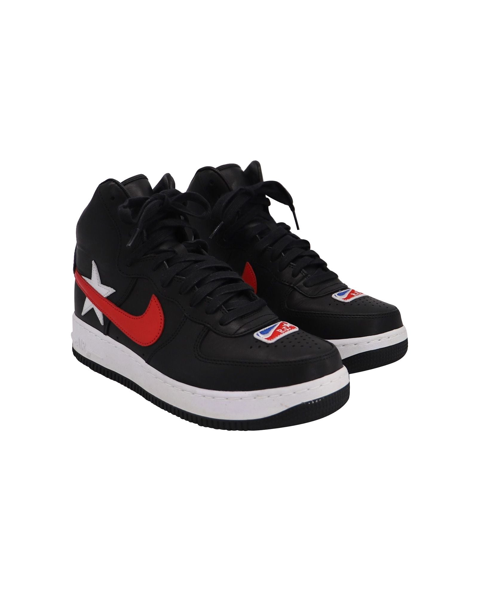 Nike x Ricardo Tisci Air Force 1 High Top Sneakers in Black Leather