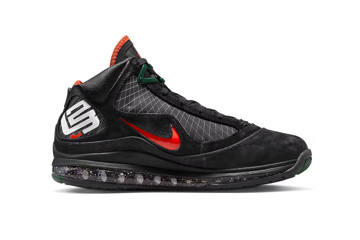 Men's Nike LeBron 7 DX8554-001 Florida A&M US 8 Black Basketball Shoes GBNC283