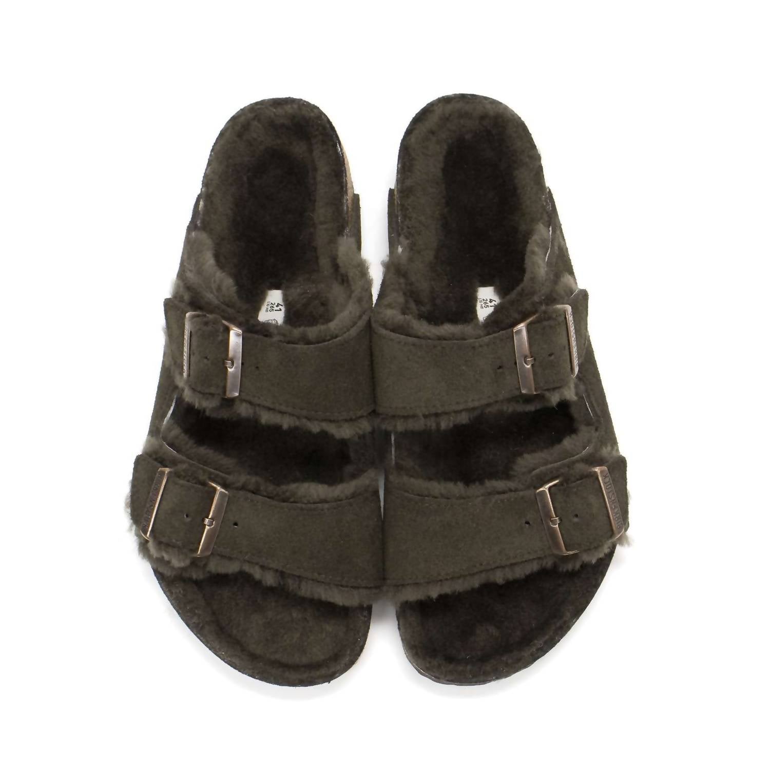 Men's Arizona Shearling Sandals In Mocha