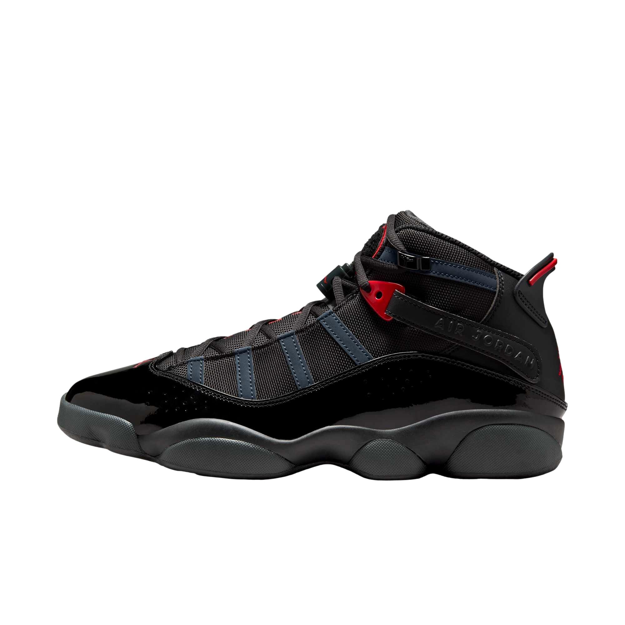 Men's Nike Jordan 6 Rings Black/Fire Red-Anthracite 322992-026