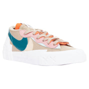 NIKE SACAI KAWS Blazer Low Reed pink green tick patchwork sneakers EU36.5
