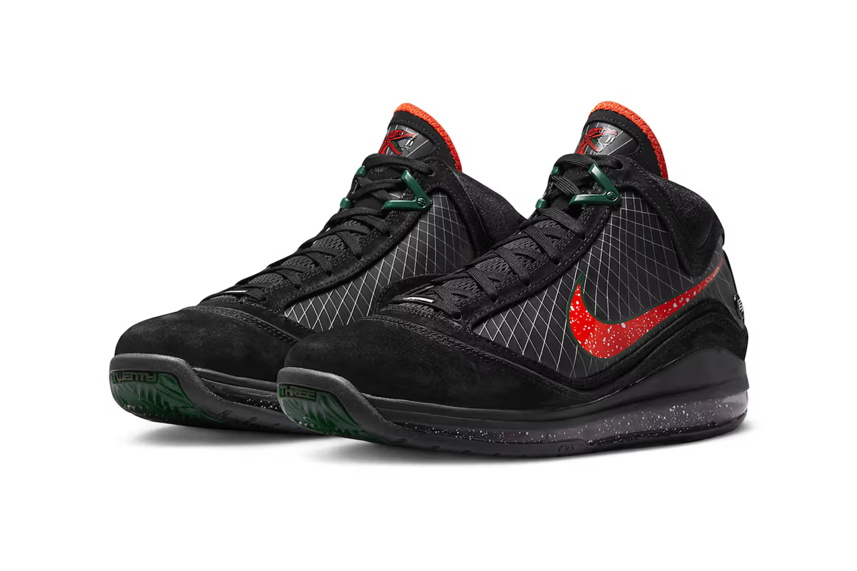 Men's Nike LeBron 7 DX8554-001 Florida A&M US 8 Black Basketball Shoes GBNC283