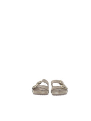 Taupe Arizona Suede Leather Slide Sandal