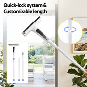 Giantz Window Cleaner Mirror Car, Spray Scrub Squeegee 136cm Extendable Long Handle