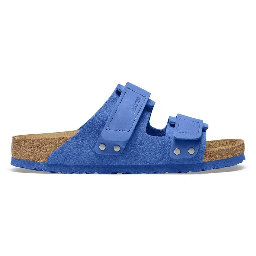 Women's Birkenstock Uji 1025712 Sandal US 7-7.5 Blue Suede Leather Comfort KHD165