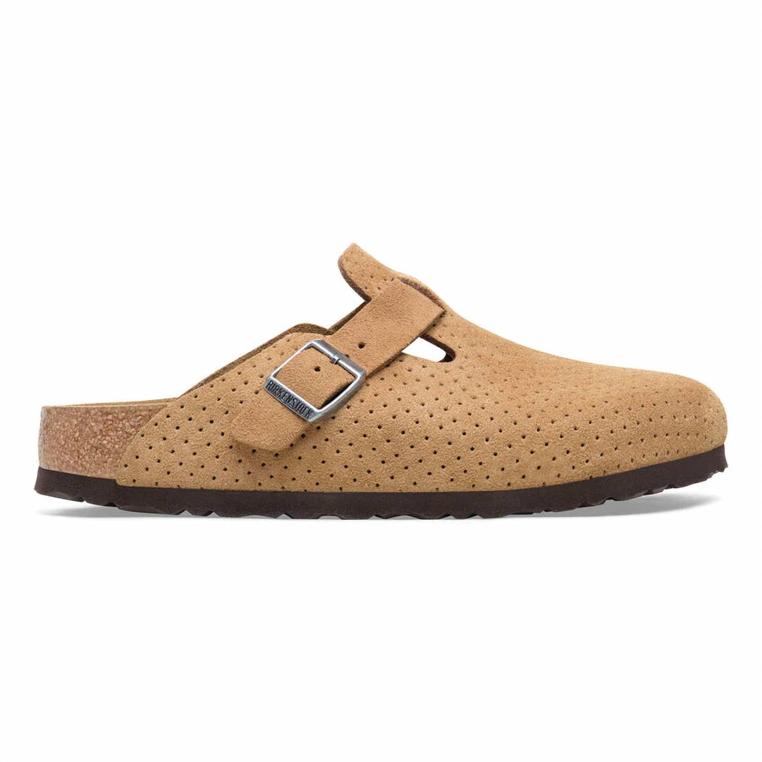 Men's Boston Suede Embossed Clogs In Dotted New Beige