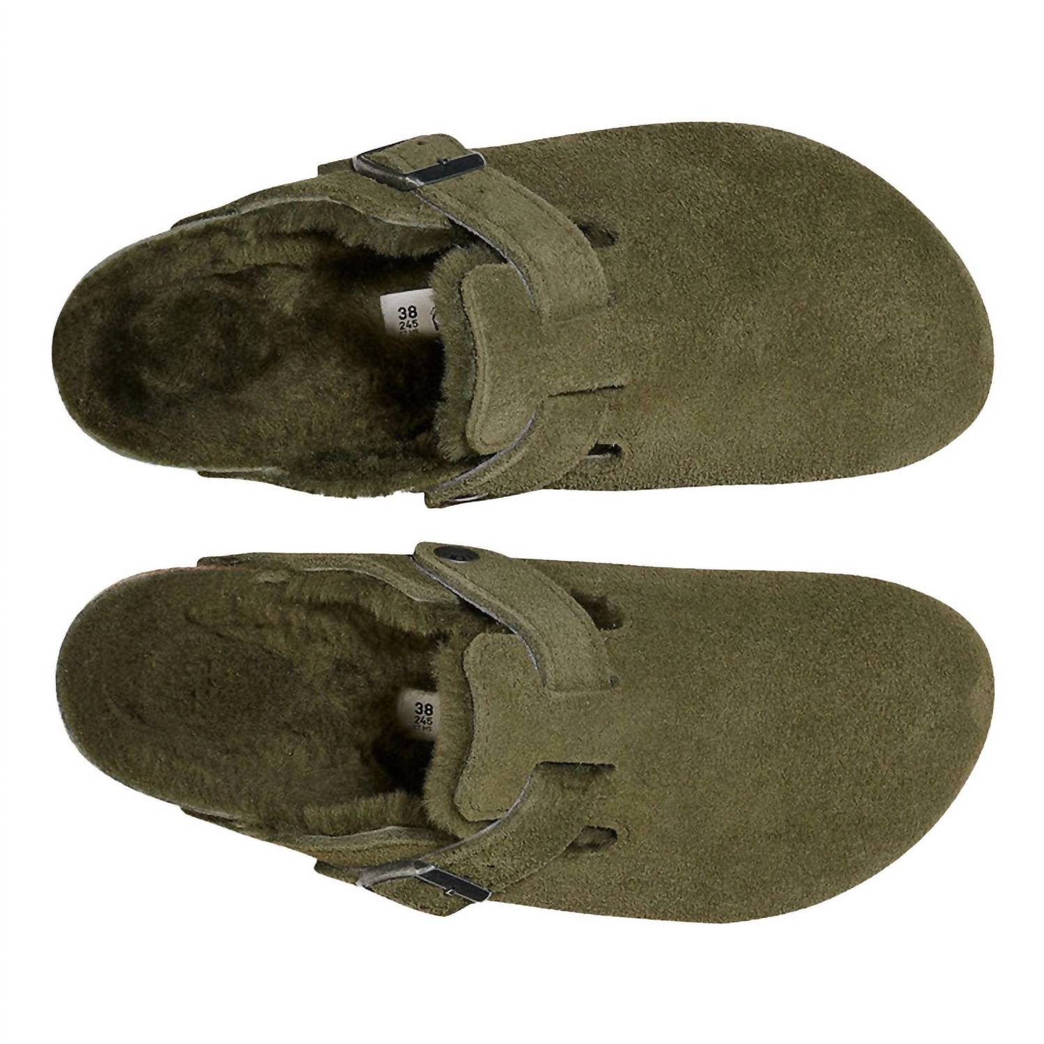 Women's Boston Shearling Clogs In Thyme