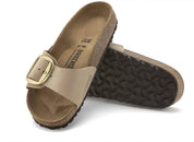 Women's Madrid Big Buckle Nubuck Leather Sandals In Sandcastle