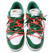 Nike x Off-White Dunk Low Sneakers in Pine Green Leather