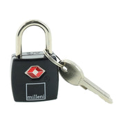 2PK Milleni Travel Luggage Suitcase Secure Safety TSA Key Lock Black