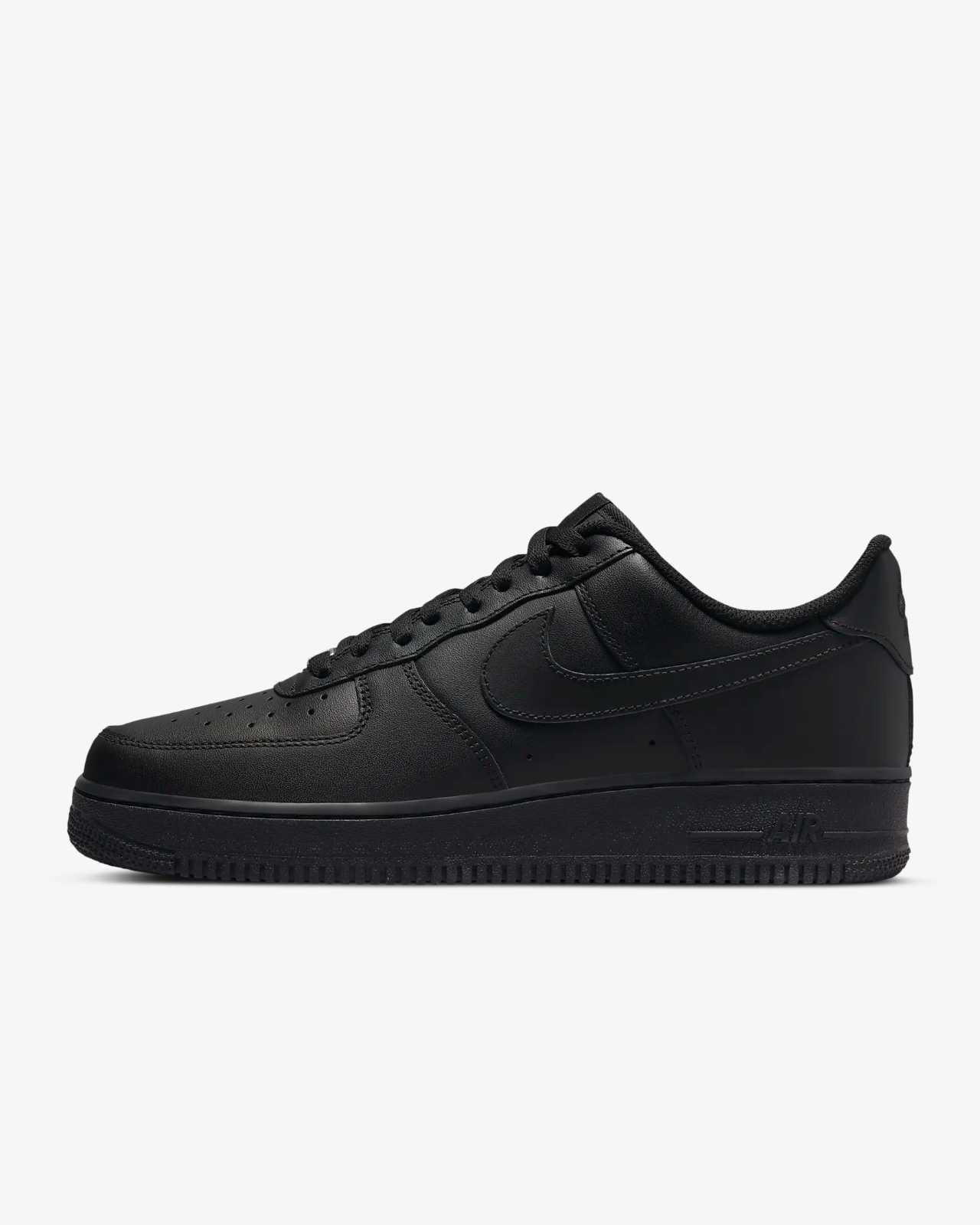 Men's Nike Air Force 1 '07 CW2288-001 Sneakers 7 Black Leather Basketball Shoes